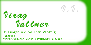 virag vallner business card